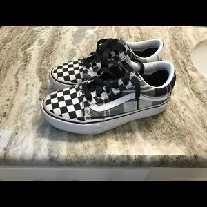 Vans checkered and plaid shoes